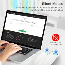 RETRACK M113 2400DPI Dual Mode 2.4GHz + Bluetooth 5.1 Wireless Wireless Ambidextrous Optical Mousewith Bluetooth image 3