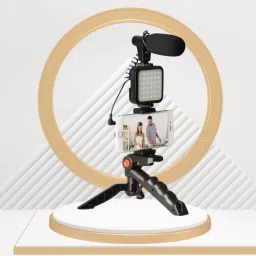 Clairbell Video Kit with Tripod, LED Lights and Wireless Microphone Setup For VloggingA433 Tripod-picture-5