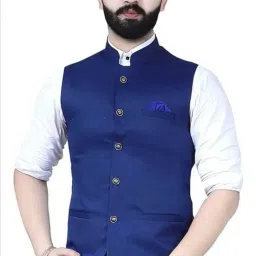 Men Self Design Nehru Jacket-picture-11