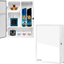 Forever Multi-Purpose Plastic Bathroom Cabinet with Mirror Door (Slimline-White) Plastic Wall Shelf-28