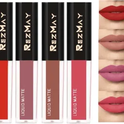 Insta Beauty WaterProof Non Transfer Liquid Matte Lipstick Combo Pack Set 4-19