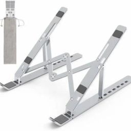 JAZX LP-7Kont-01 Laptop Stand/Laptop Holder Riser/Computer Tablet Stand 6 Angles Adjustable Aluminum Ergonomic Foldable Portable Desktop Holder Compatible with MacBook All Other Laptops Laptop Laptop Stand-image-60