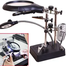 Magnifier 2.5X 7.5X 10X Craft Carving, Welding Rework Repair Solder Iron Holder-image-19