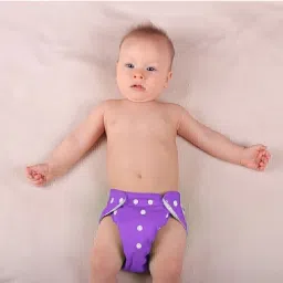 goodvibes Baby's Washable Reusable Adjustable 7 Cloth Diapers with 7 White Inserts image 2
