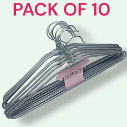 Grey hangers pack of 10 heavy rust proof hangers for clothes Steel Shirt Pack of 10 Hangers For Shirt-56