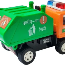 shree jee CLEAN UP CITY GARBAGE VEHICLE TOY WITH PULL BACK ACTION image 5