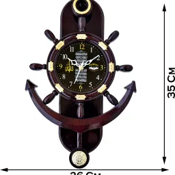 Analog 38 cm X 31 cm Wall Clock-image-90