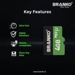 Branko SD-Card-10C-4gb Micro SD Card 4 GB MicroSD Card Class 10 90 MB/s Memory Card Compatible with Computer, Camera, Mobile image 4