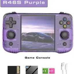 HG WORLD Retro R46s With 32 GB+64 GB TF Card Handheld Gaming Console For Pocket Game Box 4 inch IPS Screen RK3566 Rechargeable Battery Handheld Console VideoGame 64 GB with 8000+Preinstall Video Game Handheld, BestGift All Age GTA, God of War Game Supported image 2