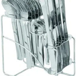 25 Pieces Cutlery Set For Home & Kitchen, Dining Tableware Spoon Set Stainless Steel Cutlery Set-11