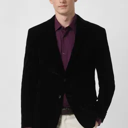 peter england Men Solid Single Breasted Formal Blazer-picture-11