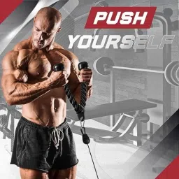 elebunny Tricep Pull-Down Rope, Snap lock and Rotating Straight Bar Combo Lat Pulldown image 5
