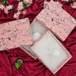 satyam kraft 4 Pcs Multipurpose Decorative Folding Paper Box Net Gift Hamper Diwali Gifting Paper Decorative Platter image 2