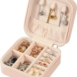 Mini Jewelry Travel Case,Small Travel Jewelry Organizer, Portable Jewelry Box Jewellery Organiser Vanity Box-image-78