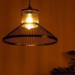 Modern bamboo Hanging Light Lampshades For Living Room (D40XH23 CM) (Black) Hanging Lights (Pendant Lights) Lamp Shade-44