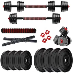 10 kg 3 In 1 Convertible & Barbell Home Gym Set Kit For Home Workout Home Gym Combo-28