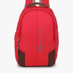 Dezire Crafts Unisex Red & Beige Brand Logo Backpack-image-44