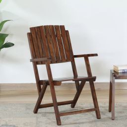 woodsworth from pepperfry Eupen Sheesham Wood Folding Chair In Provincial Teak Finish-picture-1