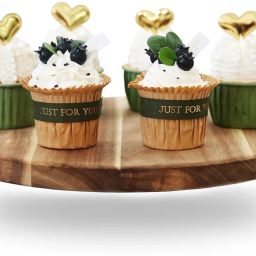 Cupcake Stand,Dessert Display Mango Wooden Serving Tray Tray Serving Set-image-54