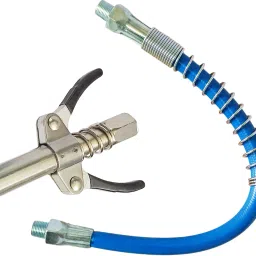 Grease Gun Coupler Lock Nozzle 1/8" NPT 10000PSI & Hose Pipe Manual Dispenser-image-64
