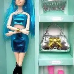 ED22Big Size Baby FOLDABLE Doll With Shoes & Fashion Accessories Kit Play Set (Multicolor)-6