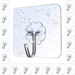 Set of 20 Wall Hooks Heavy Hooks for Hanging 10KG (Max) Magic Stickers Hooks Hook 20-1