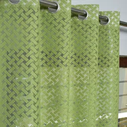 213 cm (7 ft) Net Semi Transparent Door Curtain (Pack Of 2)-19