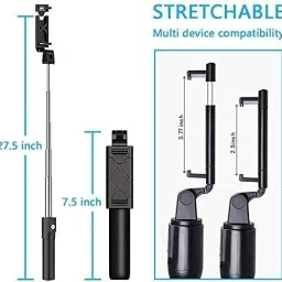 Hold up Tripod, Extendable Selfie Stick with Detachable Wireless Remote and Tripod Stand Bluetooth Selfie Stick image 3