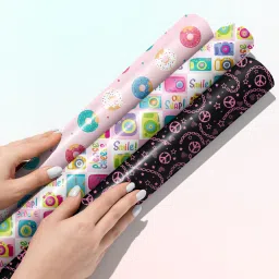 Premium Design Colorful Gift Wrapping Paper sheet | Set of 6 | 19.50 x 28.75" | 90 gsm | Gloss Art Paper for all occasions Gift Wrapper-image-44