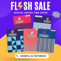 friendsbooks WHITE SPIRAL NOTEBOOK A4 Notebook UNRULED 200 Pages image 5