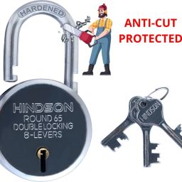 hindson lock and key door lock round 65mm locks for home, gate ,shutter Lock image 2