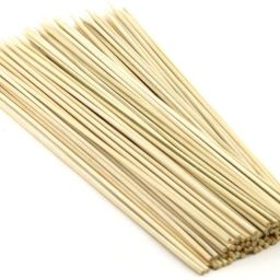 100% BEST QUALITY ORGANIC BAMBOO SKEWRS/FORK (8 INCH ) 50 PC Disposable Wooden Roast Fork Set-image-3