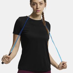 jockey MW71 Active Wear Women Solid Round Neck Polyester Black T-Shirt-picture-33