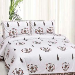 Brown Solid 240 TC Cotton Double Bedsheet With 2 Pillow Covers Collection by Jaipur Fabric-picture-23