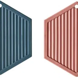 Pvc Coaster C-D Hexagone-Multi_2,Pack of 2 Silicone Trivet-4