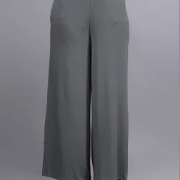 Women Regular Fit Grey Viscose Rayon Trousers-image-73