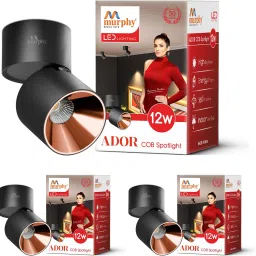 12W Black Body Rose Gold Finish 360 Degree Adjustable Warm White, Pack of 3 Ceiling Light Ceiling Lamp-image-60