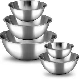 Stainless Steel Serving Bowl Salad Fruits Dessert Snacks Mixing Cooking Serving Storage Dining Table-image-50