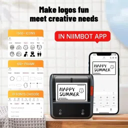 AUSHA B3S Wireless Bluetooth Portable Inkless Label Maker, Mini Sticker Single Function Monochrome Label Printer image 5