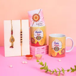 "BEST DIDI JIJU" with Designer RakhI & roli chawal & rakhi Wishes Card E Ceramic Coffee Mug-image-26