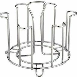6 Glasses Glass Stand Made Stainless Steel Glass Stand for Kitchen Dining Table Stainless Steel Glass Holder-image-74