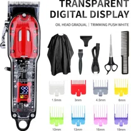 RRT Hair clipper trimmer professional led display rechargeable Trimmer 180 min Runtime 6 Length Settings-image-76