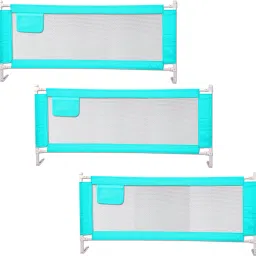 Bed Rails for Baby Toddler Safety Adjustable Height Blue Pack of 3-image-5