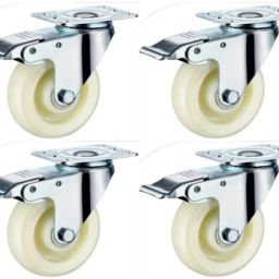 3 Inch 360 Degree PU Swivel Caster Wheels | Heavy Duty Locking Bearing Braking and Locking Furniture Caster-image-13