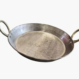 Traditional Pure Iron Fry Pan Kadai with Wooden Handle & Ring 10 Inch Fry Pan 27.94 cm diameter 1.1 L capacity-image-32