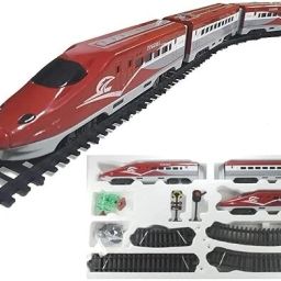 Bullet Train Set with Light and Sound & Track High Speed Electric Metro Train-image-81