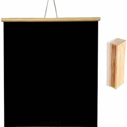 Non Magnetic Wooden 1.5x2 Ft's, Roll Up Wooden Blackboard & 1 Unit Of Premium Wooden Duster Combo Blackboards-image-15