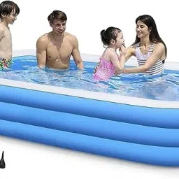 Rectangular Swimming Tub for Kids and Adults for House Outdoor Garden, 10 Feet Inflatable Swimming Pool-picture-28
