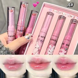 Solid Lip Gloss GEGE Bear Lip Glaze Korean Lip Tint Heart Shape Lipstick-10