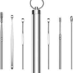 6 in 1 Ear Wax Cleaner Set, Ear Wax Remover Stainless Steel Tool Kit-image-34
